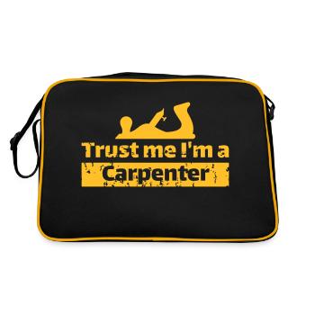 Trust me I'm a carpenter - Retro Tasche - Schwarz/Gold - Hinten