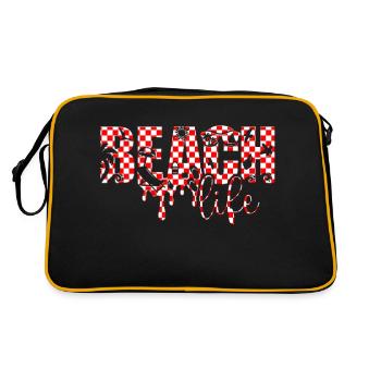 Dubrovnik croatia hrvatska zrce beach party exyu - Retro Bag - black/gold - Back
