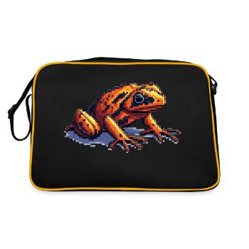 Poison dart frog in cool retro pixel graphics - Retro Bag - black/gold - Back
