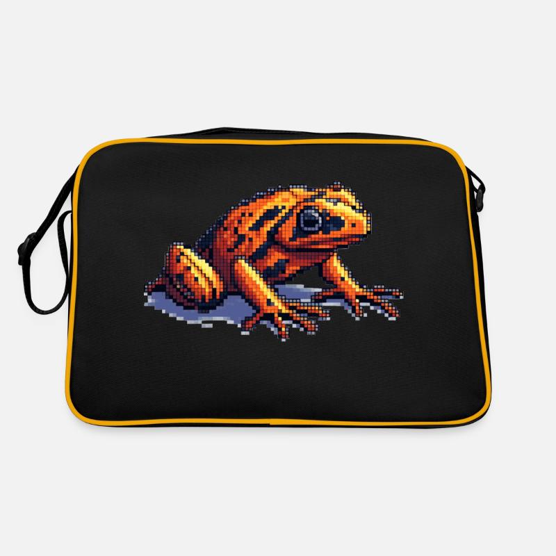 Pfeilgiftfrosch in cooler retro Pixelgrafik Retro Tasche