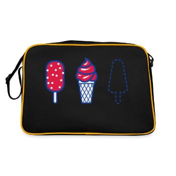 Sommer - Retro Tasche - Schwarz/Gold - Hinten