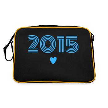 Born in 2015 boy - Retro Bag - black/gold - Back