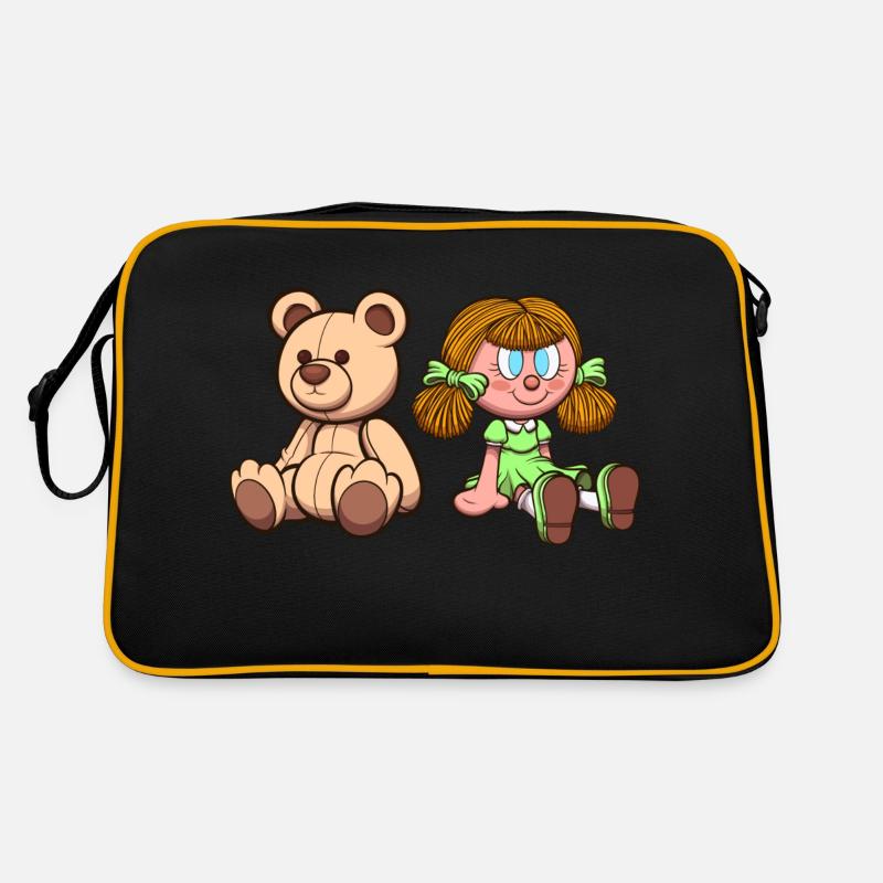 Dessin animé Teddy Bear And Doll Sac Retro