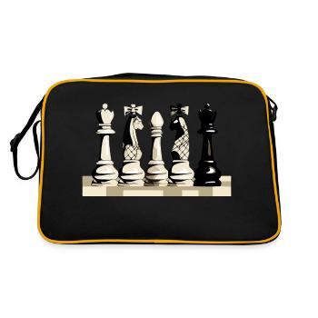 Pièces du jeu d'échecs - Sac Retro - noir/or - Dos