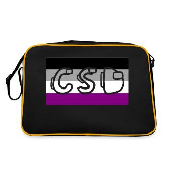 asexual pride csd - Retro Bag - black/gold - Back