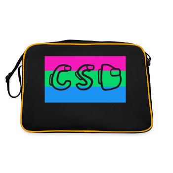 Polysexual Pride Flag CSD - Retro Bag - black/gold - Back