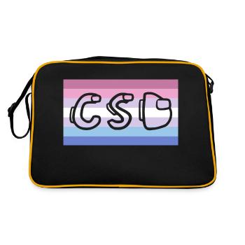 bigender pride CSD - Retro Bag - black/gold - Back