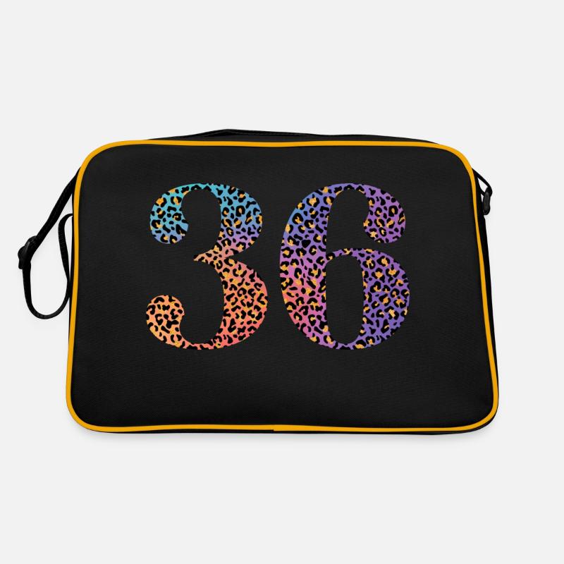 36. Geburtstag Leopard Retro Tasche