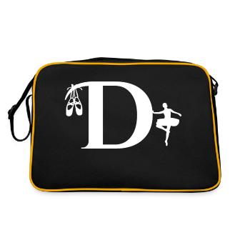 Lettre d ballerine - Sac Retro - noir/or - Dos