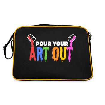 Pour your art out - Retro Bag - black/gold - Back