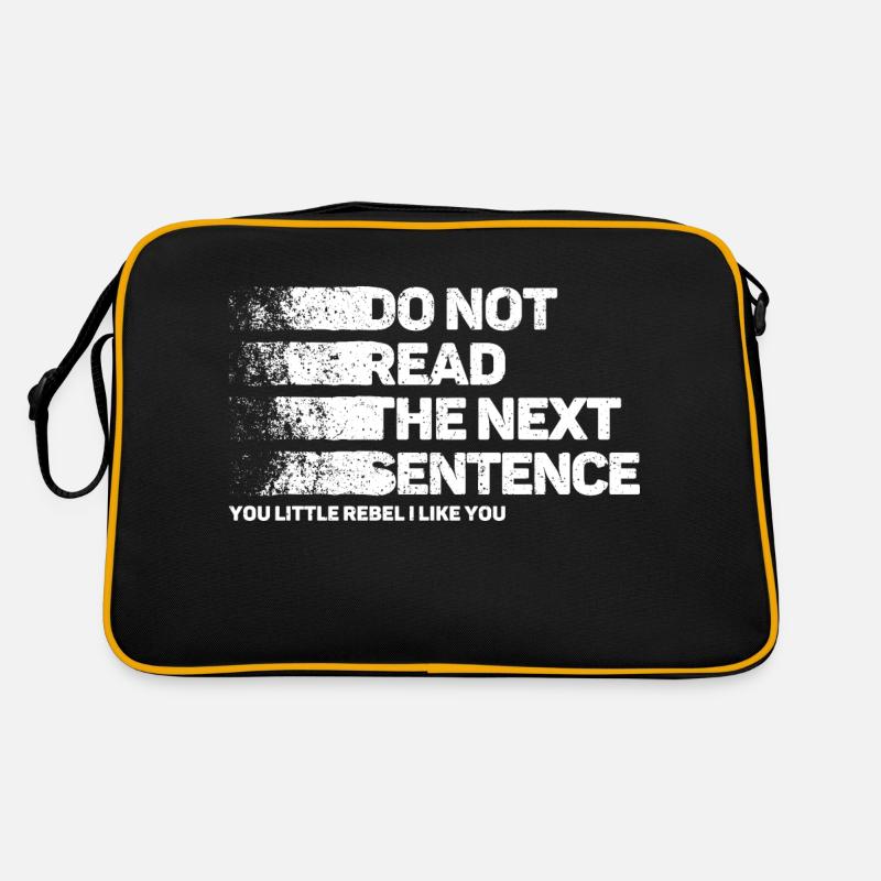 Cool Saying: Do Not Read - Funny Design Retro Bag
