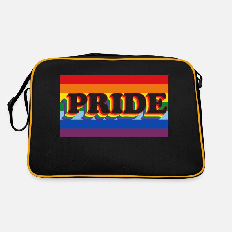 Regenbogenfahne pride Retro Tasche
