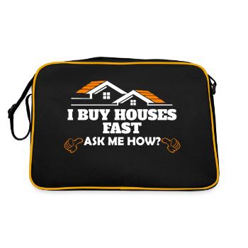 J’achète des maisons rapidement Agent d’investissement immobilier - Sac Retro - noir/or - Dos
