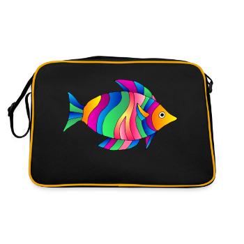 Poisson - Sac Retro - noir/or - Dos