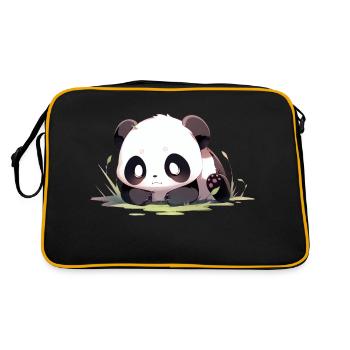 Panda mignon - Sac Retro - noir/or - Dos