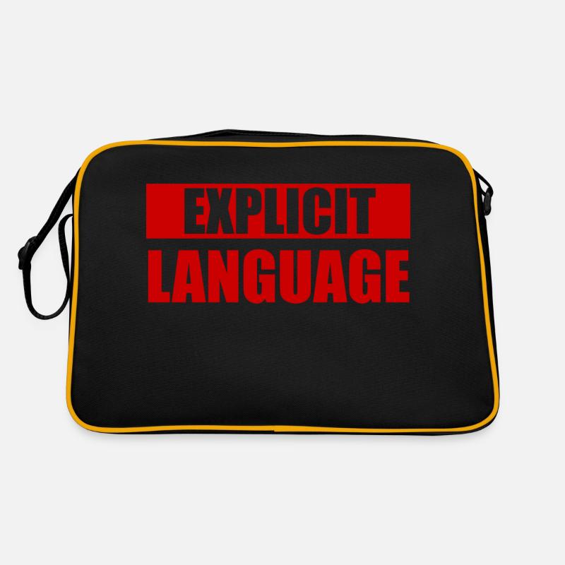 Grobe Sprache - Rot Retro Tasche