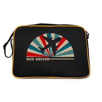 Airplane Bus Driver - Airplane Pilot Travel Travel - Retro Bag - black/gold - Back
