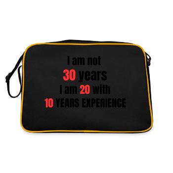 Ich bin keine 30 Jahre alt - Retro Tasche - Schwarz/Gold - Hinten
