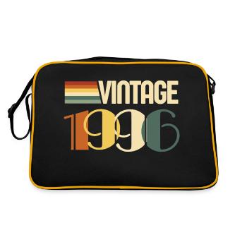 Jahrgang 1996 - 1996 Jubiläumsgeschenk - Retro Tasche - Schwarz/Gold - Hinten