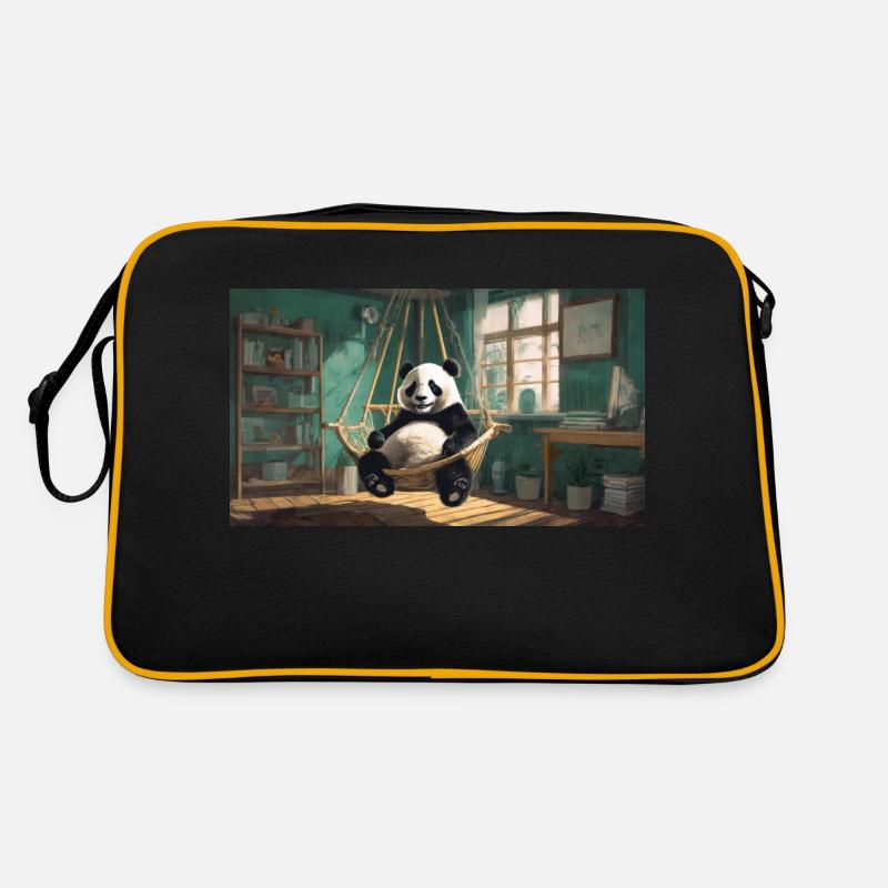 Animaux mignons qui se détendent - hamac de refroidissement panda Sac Retro