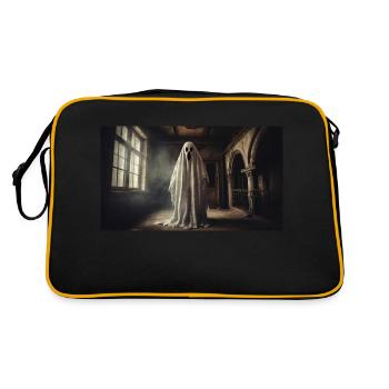 Böser Geist in einem alten Haus Monster Dunkler Horror - Retro Tasche - Schwarz/Gold - Hinten