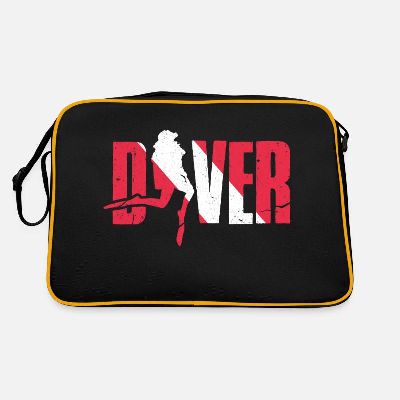 Diver Underwater Exploration Deep Dive Diving Retro Tasche