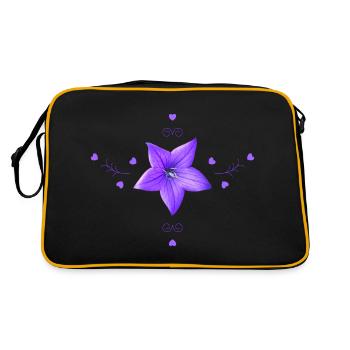 Bluebell Fleur violette - Sac Retro - noir/or - Dos