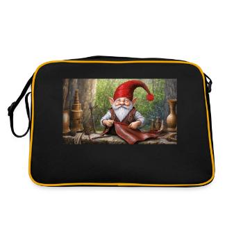 Mignons petits gnomes vie quotidienne – artisanat - Sac Retro - noir/or - Dos
