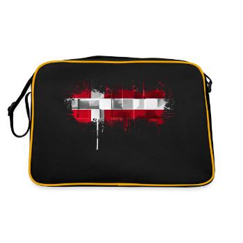 Danemark Europe Drapeau danois symboles nationaux norden - Sac Retro - noir/or - Dos