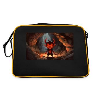 evil devil - young cute little monsters - Retro Bag - black/gold - Back