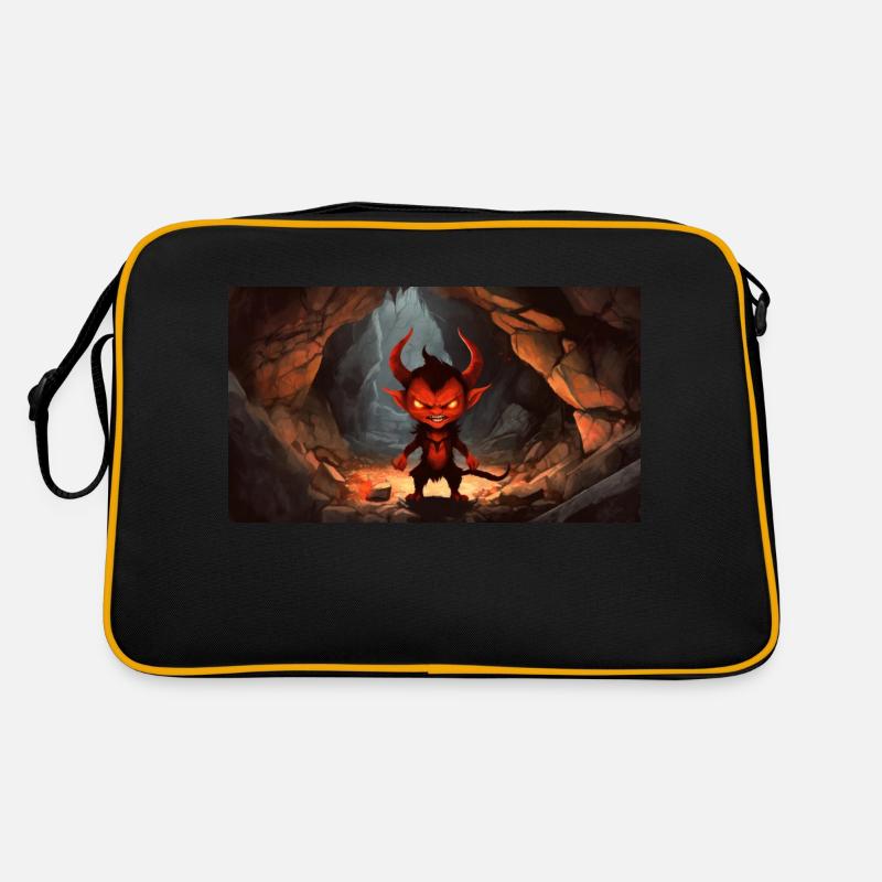 Evil Devil - Junge niedliche kleine Monster Retro Tasche