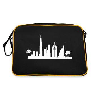 Dubai Skyline - Retro Bag - black/gold - Back