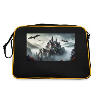 creepy mythical places – Castle of Dracula - Retro Bag - black/gold - Back