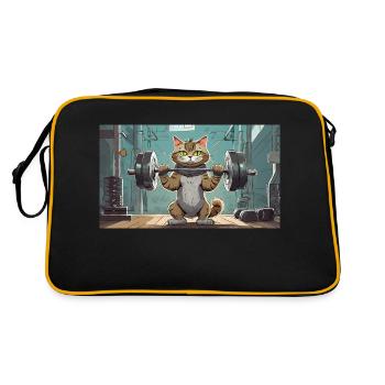 Pun ambiguous german expression - Muskelkater - Retro Bag - black/gold - Back