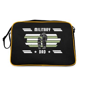 Papa Papa Fête des pères Soldat militaire - Sac Retro - noir/or - Dos