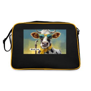 Jeu de mots : expression ambiguë – Blinde Kuh (vache aveugle) - Sac Retro - noir/or - Dos
