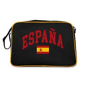 Spanien - Retro Tasche - Schwarz/Gold - Hinten