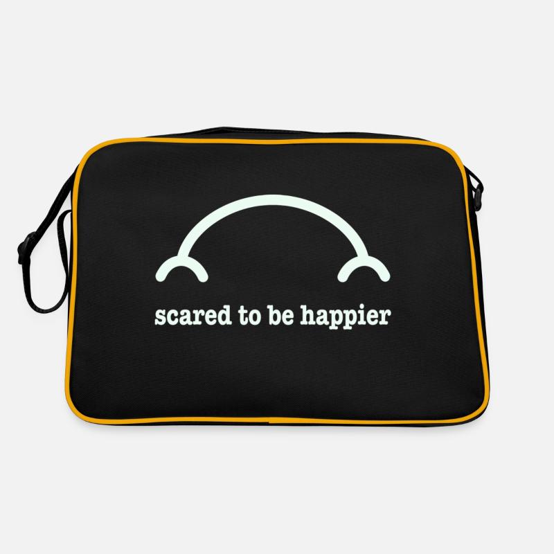 Scared to be happier - Sac Retro - noir/or