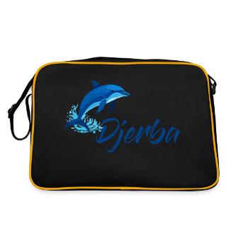Vacances à Djerba avec le design des dauphins - Sac Retro - noir/or - Dos
