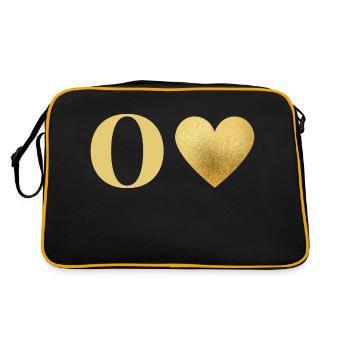 Lettre o cœur doré - Sac Retro - noir/or - Dos