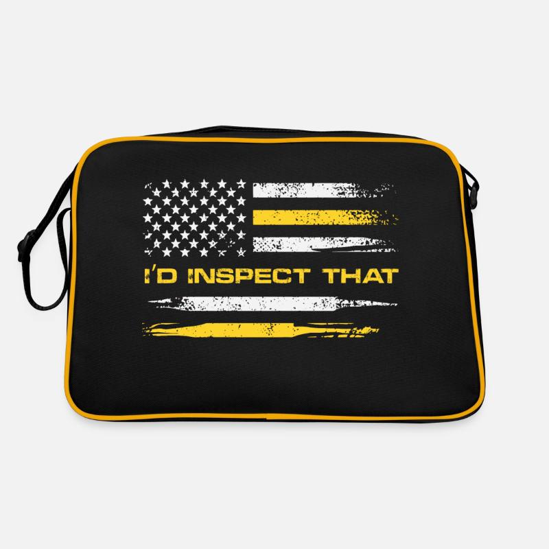 I'd Inspect That Usa Flag Frontier Guard Border Retro Tasche