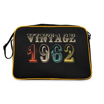 Vintage 1962- 62 nd birthday - 62 ans - Sac Retro - noir/or - Dos
