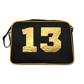 Numéro 13 paillettes doré - 13e anniversaire - Sac Retro - noir/or - Dos