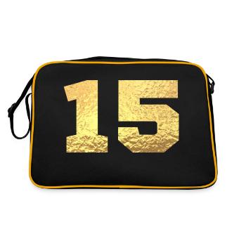 Numéro 15 paillettes doré - 15e anniversaire - Sac Retro - noir/or - Dos