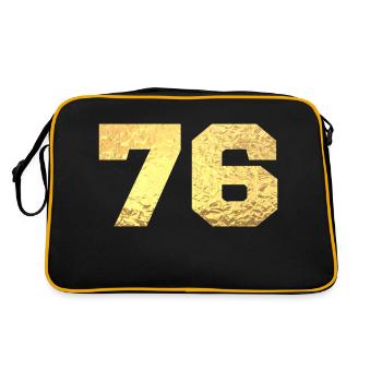 76 Gold Glitter - 76th Anniversary - Retro Bag - black/gold - Back