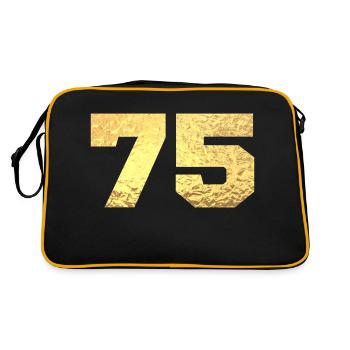 75 Gold Glitter - 75th Anniversary - Retro Bag - black/gold - Back