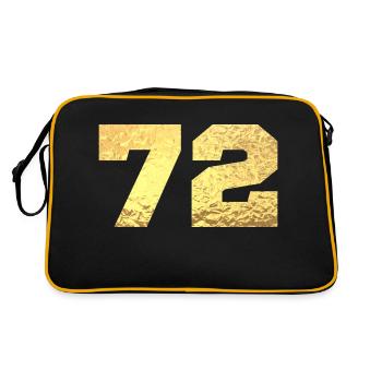 72 Gold Glitter - 72 Birthday - Retro Bag - black/gold - Back