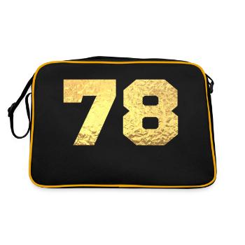 Numéro 78 paillettes doré - 78e anniversaire - Sac Retro - noir/or - Dos