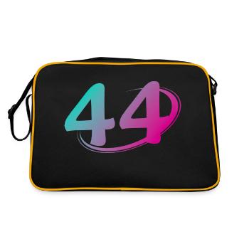 Number 44 multicolor - Retro Bag - black/gold - Back