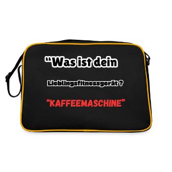 "Fitness Equipment Coffee Machine" - Retro Bag - black/gold - Back